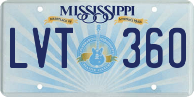 MS license plate LVT360