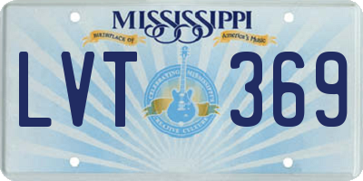 MS license plate LVT369