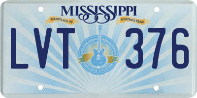 MS license plate LVT376