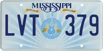 MS license plate LVT379