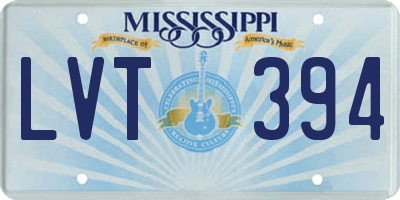 MS license plate LVT394