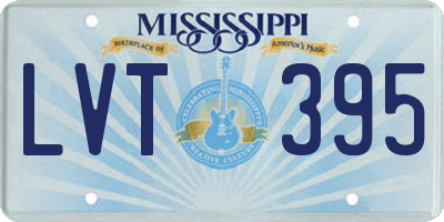 MS license plate LVT395
