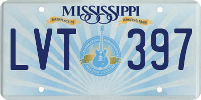 MS license plate LVT397