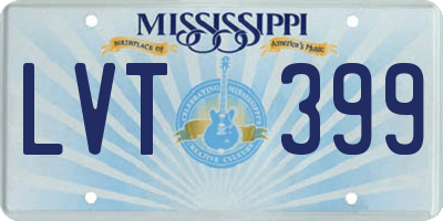 MS license plate LVT399