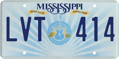 MS license plate LVT414
