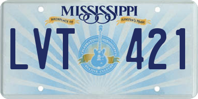 MS license plate LVT421