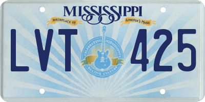 MS license plate LVT425