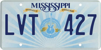 MS license plate LVT427