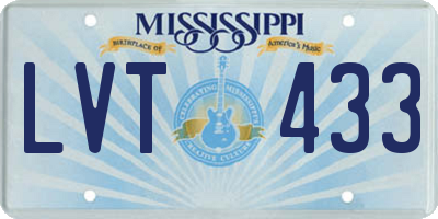 MS license plate LVT433