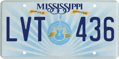 MS license plate LVT436