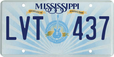 MS license plate LVT437