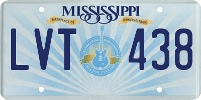 MS license plate LVT438