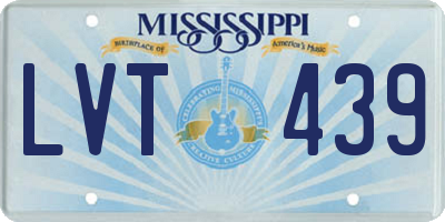 MS license plate LVT439