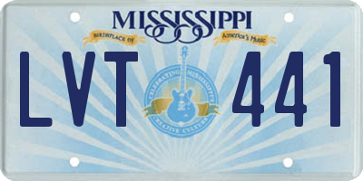 MS license plate LVT441