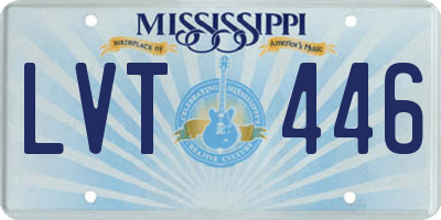 MS license plate LVT446