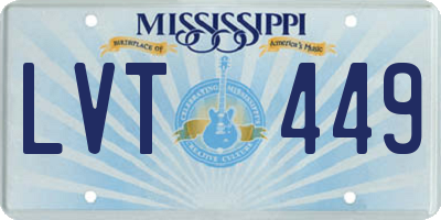 MS license plate LVT449