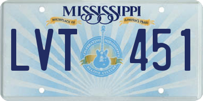 MS license plate LVT451