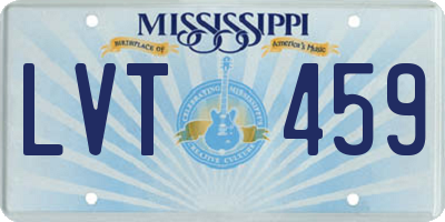 MS license plate LVT459