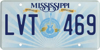 MS license plate LVT469