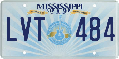 MS license plate LVT484