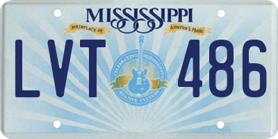 MS license plate LVT486