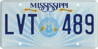 MS license plate LVT489