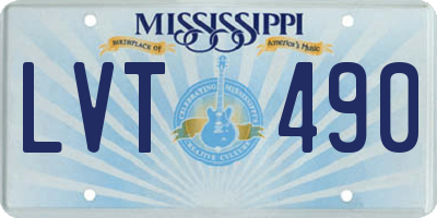 MS license plate LVT490