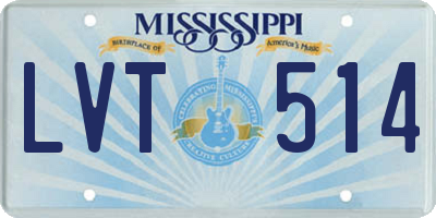 MS license plate LVT514