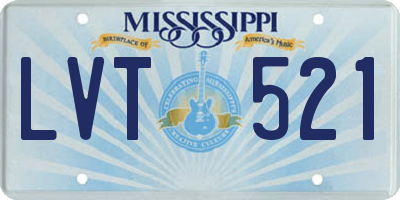 MS license plate LVT521