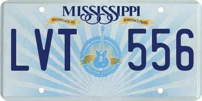 MS license plate LVT556