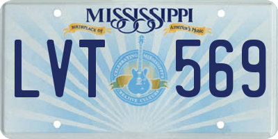 MS license plate LVT569