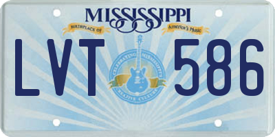 MS license plate LVT586