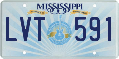 MS license plate LVT591