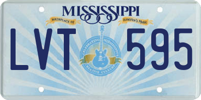 MS license plate LVT595