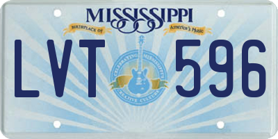 MS license plate LVT596