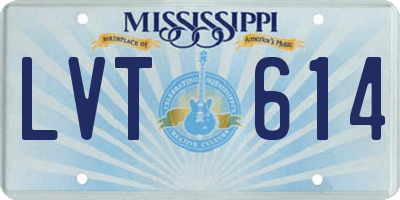 MS license plate LVT614
