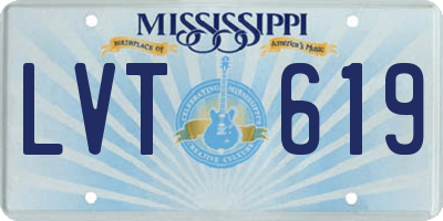 MS license plate LVT619