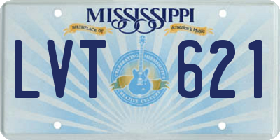 MS license plate LVT621