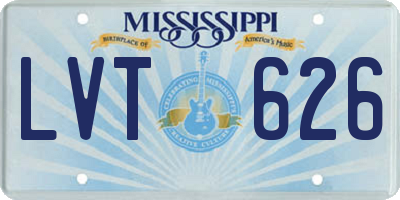MS license plate LVT626