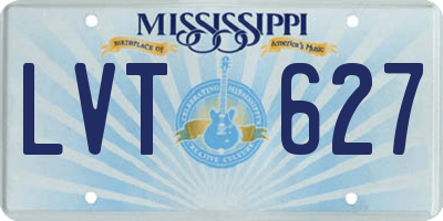 MS license plate LVT627