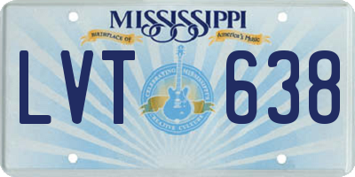 MS license plate LVT638
