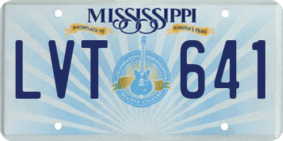MS license plate LVT641