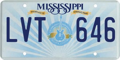 MS license plate LVT646