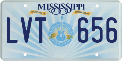 MS license plate LVT656