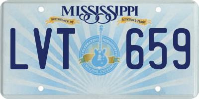 MS license plate LVT659