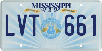 MS license plate LVT661