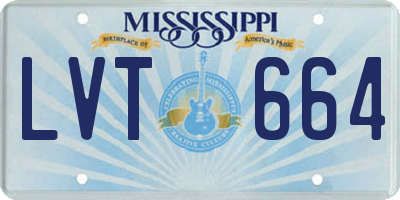 MS license plate LVT664