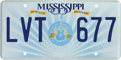 MS license plate LVT677
