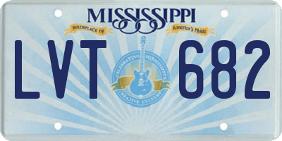 MS license plate LVT682