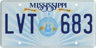 MS license plate LVT683